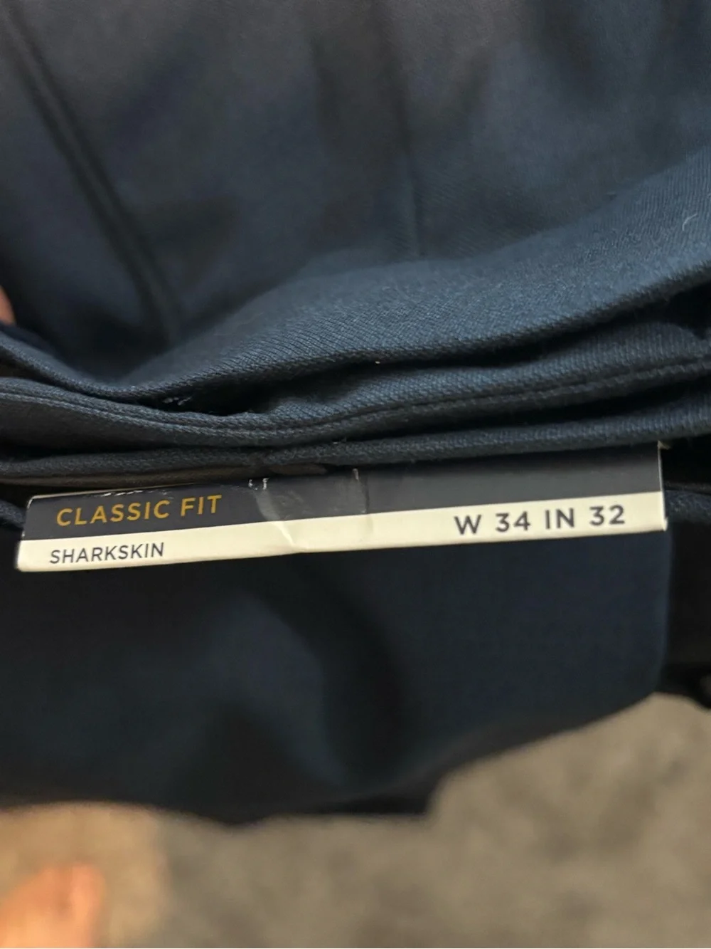 Stafford Men’s Flat Front Pants in Navy